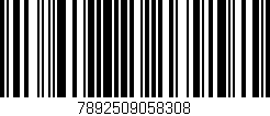 Código de barras (EAN, GTIN, SKU, ISBN): '7892509058308'