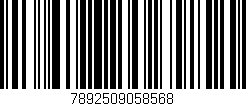 Código de barras (EAN, GTIN, SKU, ISBN): '7892509058568'
