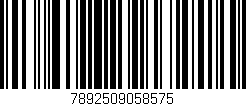 Código de barras (EAN, GTIN, SKU, ISBN): '7892509058575'