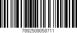 Código de barras (EAN, GTIN, SKU, ISBN): '7892509058711'