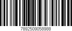 Código de barras (EAN, GTIN, SKU, ISBN): '7892509058988'