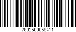 Código de barras (EAN, GTIN, SKU, ISBN): '7892509059411'