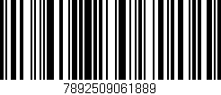 Código de barras (EAN, GTIN, SKU, ISBN): '7892509061889'