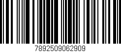 Código de barras (EAN, GTIN, SKU, ISBN): '7892509062909'