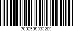 Código de barras (EAN, GTIN, SKU, ISBN): '7892509063289'
