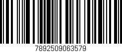 Código de barras (EAN, GTIN, SKU, ISBN): '7892509063579'