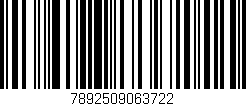 Código de barras (EAN, GTIN, SKU, ISBN): '7892509063722'
