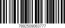 Código de barras (EAN, GTIN, SKU, ISBN): '7892509063777'