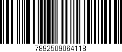 Código de barras (EAN, GTIN, SKU, ISBN): '7892509064118'