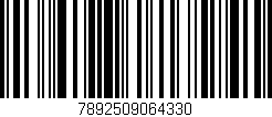Código de barras (EAN, GTIN, SKU, ISBN): '7892509064330'