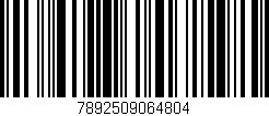 Código de barras (EAN, GTIN, SKU, ISBN): '7892509064804'