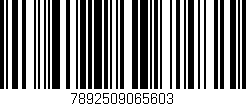 Código de barras (EAN, GTIN, SKU, ISBN): '7892509065603'