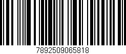 Código de barras (EAN, GTIN, SKU, ISBN): '7892509065818'