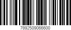 Código de barras (EAN, GTIN, SKU, ISBN): '7892509066600'