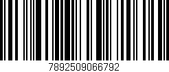 Código de barras (EAN, GTIN, SKU, ISBN): '7892509066792'