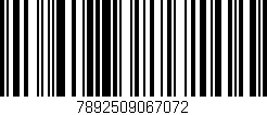 Código de barras (EAN, GTIN, SKU, ISBN): '7892509067072'