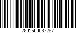Código de barras (EAN, GTIN, SKU, ISBN): '7892509067287'