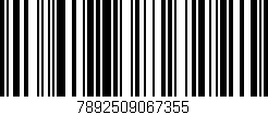 Código de barras (EAN, GTIN, SKU, ISBN): '7892509067355'