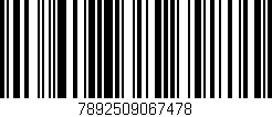 Código de barras (EAN, GTIN, SKU, ISBN): '7892509067478'