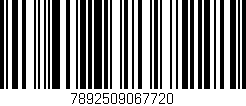Código de barras (EAN, GTIN, SKU, ISBN): '7892509067720'