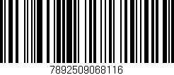 Código de barras (EAN, GTIN, SKU, ISBN): '7892509068116'