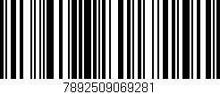Código de barras (EAN, GTIN, SKU, ISBN): '7892509069281'