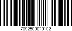 Código de barras (EAN, GTIN, SKU, ISBN): '7892509070102'
