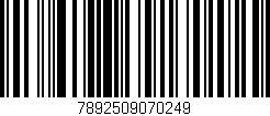 Código de barras (EAN, GTIN, SKU, ISBN): '7892509070249'
