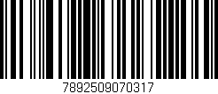 Código de barras (EAN, GTIN, SKU, ISBN): '7892509070317'
