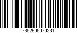 Código de barras (EAN, GTIN, SKU, ISBN): '7892509070331'