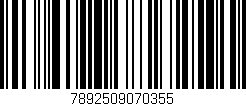 Código de barras (EAN, GTIN, SKU, ISBN): '7892509070355'
