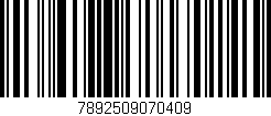 Código de barras (EAN, GTIN, SKU, ISBN): '7892509070409'