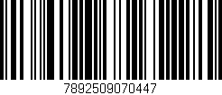 Código de barras (EAN, GTIN, SKU, ISBN): '7892509070447'