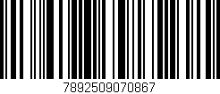 Código de barras (EAN, GTIN, SKU, ISBN): '7892509070867'