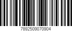 Código de barras (EAN, GTIN, SKU, ISBN): '7892509070904'