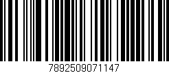 Código de barras (EAN, GTIN, SKU, ISBN): '7892509071147'
