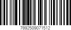 Código de barras (EAN, GTIN, SKU, ISBN): '7892509071512'