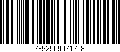 Código de barras (EAN, GTIN, SKU, ISBN): '7892509071758'
