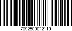 Código de barras (EAN, GTIN, SKU, ISBN): '7892509072113'