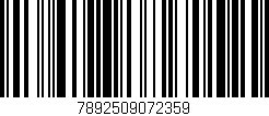 Código de barras (EAN, GTIN, SKU, ISBN): '7892509072359'