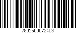 Código de barras (EAN, GTIN, SKU, ISBN): '7892509072403'