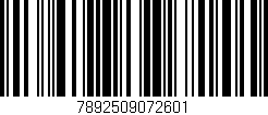 Código de barras (EAN, GTIN, SKU, ISBN): '7892509072601'