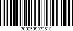 Código de barras (EAN, GTIN, SKU, ISBN): '7892509072618'