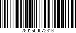 Código de barras (EAN, GTIN, SKU, ISBN): '7892509072816'