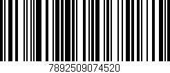 Código de barras (EAN, GTIN, SKU, ISBN): '7892509074520'