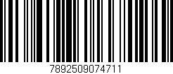 Código de barras (EAN, GTIN, SKU, ISBN): '7892509074711'