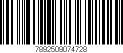 Código de barras (EAN, GTIN, SKU, ISBN): '7892509074728'
