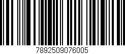 Código de barras (EAN, GTIN, SKU, ISBN): '7892509076005'