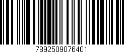 Código de barras (EAN, GTIN, SKU, ISBN): '7892509076401'
