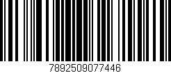 Código de barras (EAN, GTIN, SKU, ISBN): '7892509077446'